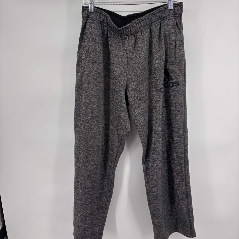 Adidas ClimaWarm Mens L‎ Gray Heather Fleece Athletic Jogger Sweatpants